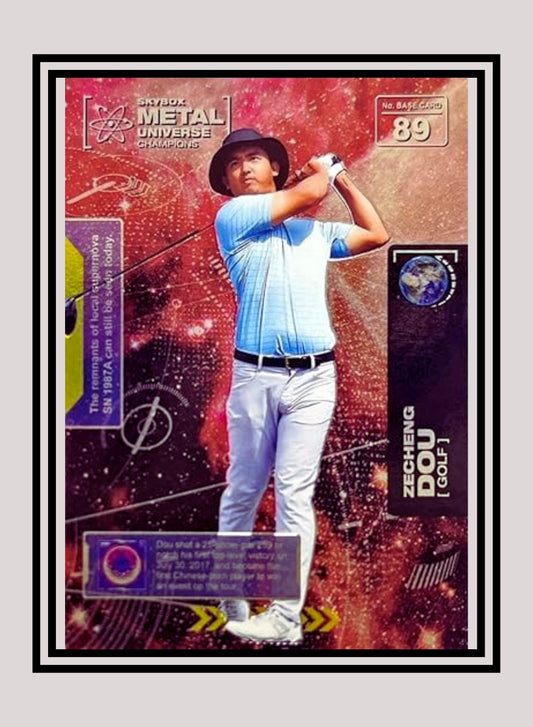 1x Zecheng Marty Dou Golf - Base (#089 - 2021 Skybox Metal Universe Champions)
