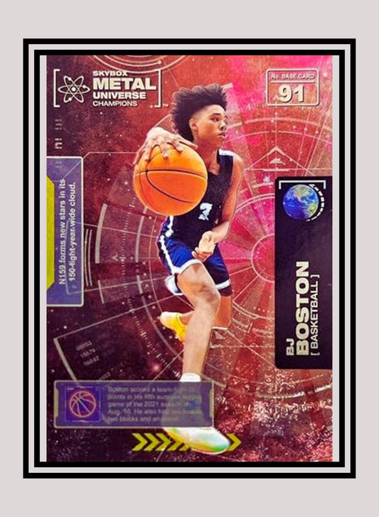 1x BJ Boston Basketball RC - Base (#091 - 2021 Skybox Metal Universe Champions)