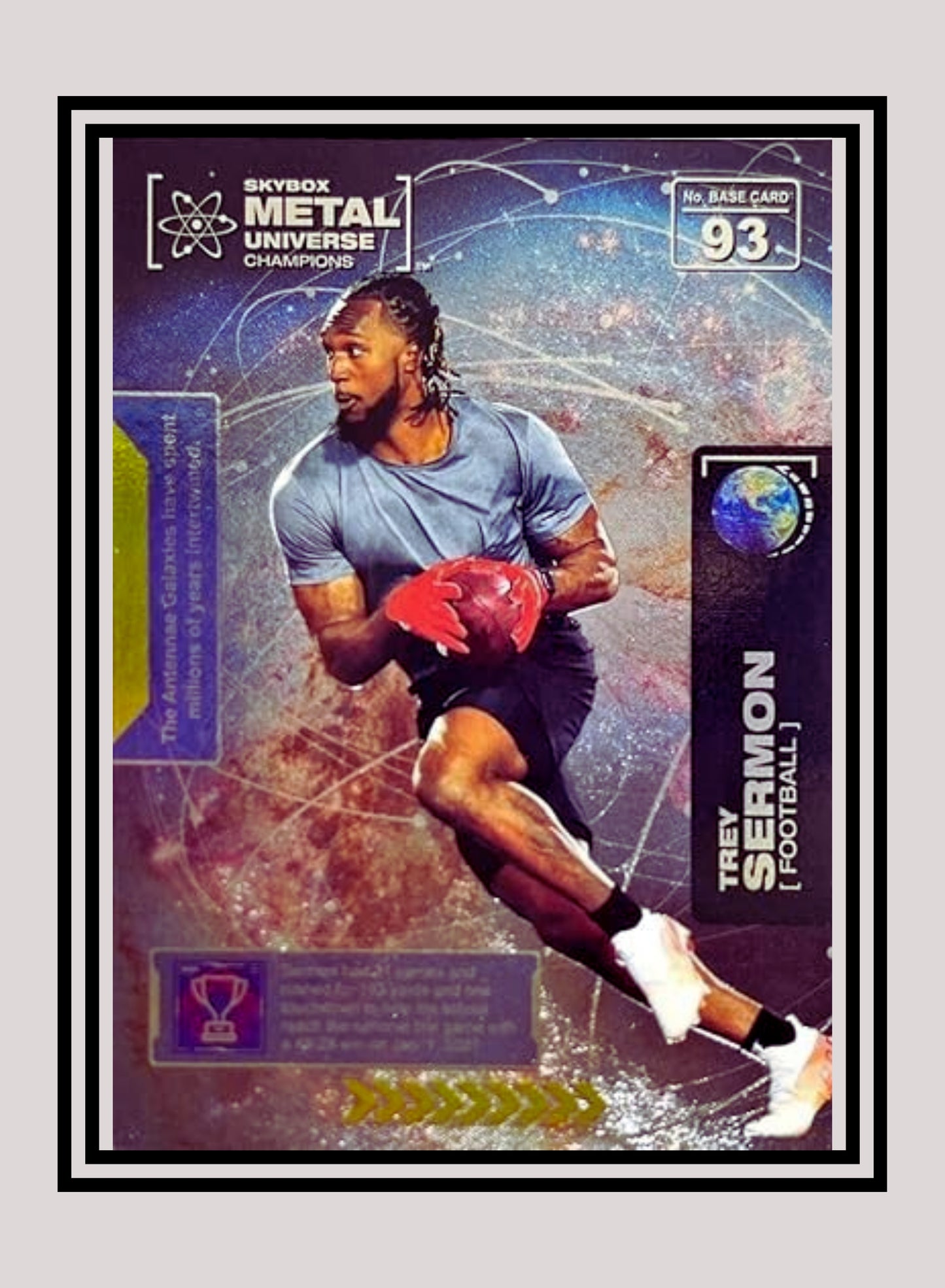 1x Trey Sermon Football RC - Base (#093 - 2021 Skybox Metal Universe Champions)