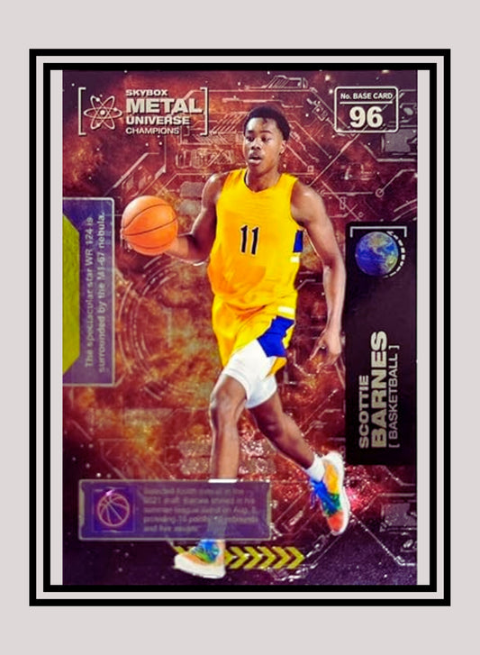 1x Scottie Barnes Basketball RC - Base (#096 - 2021 Skybox Metal Universe Champions)