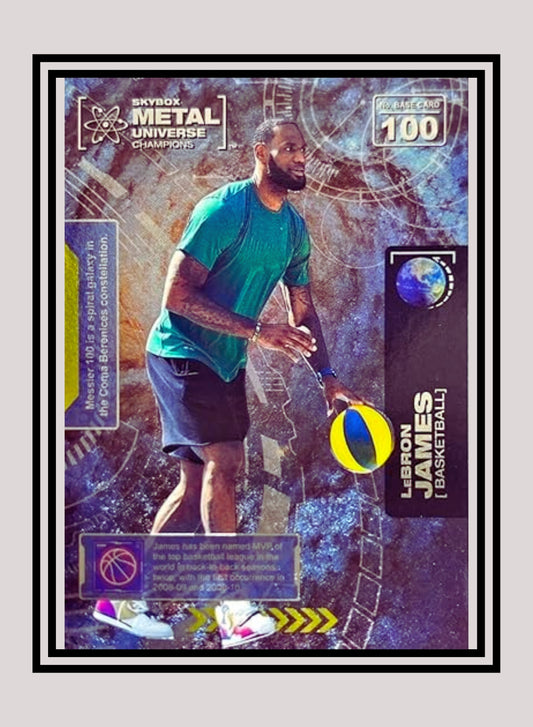 1x LeBron James Basketball - Base (#100 - 2021 Skybox Metal Universe Champions)
