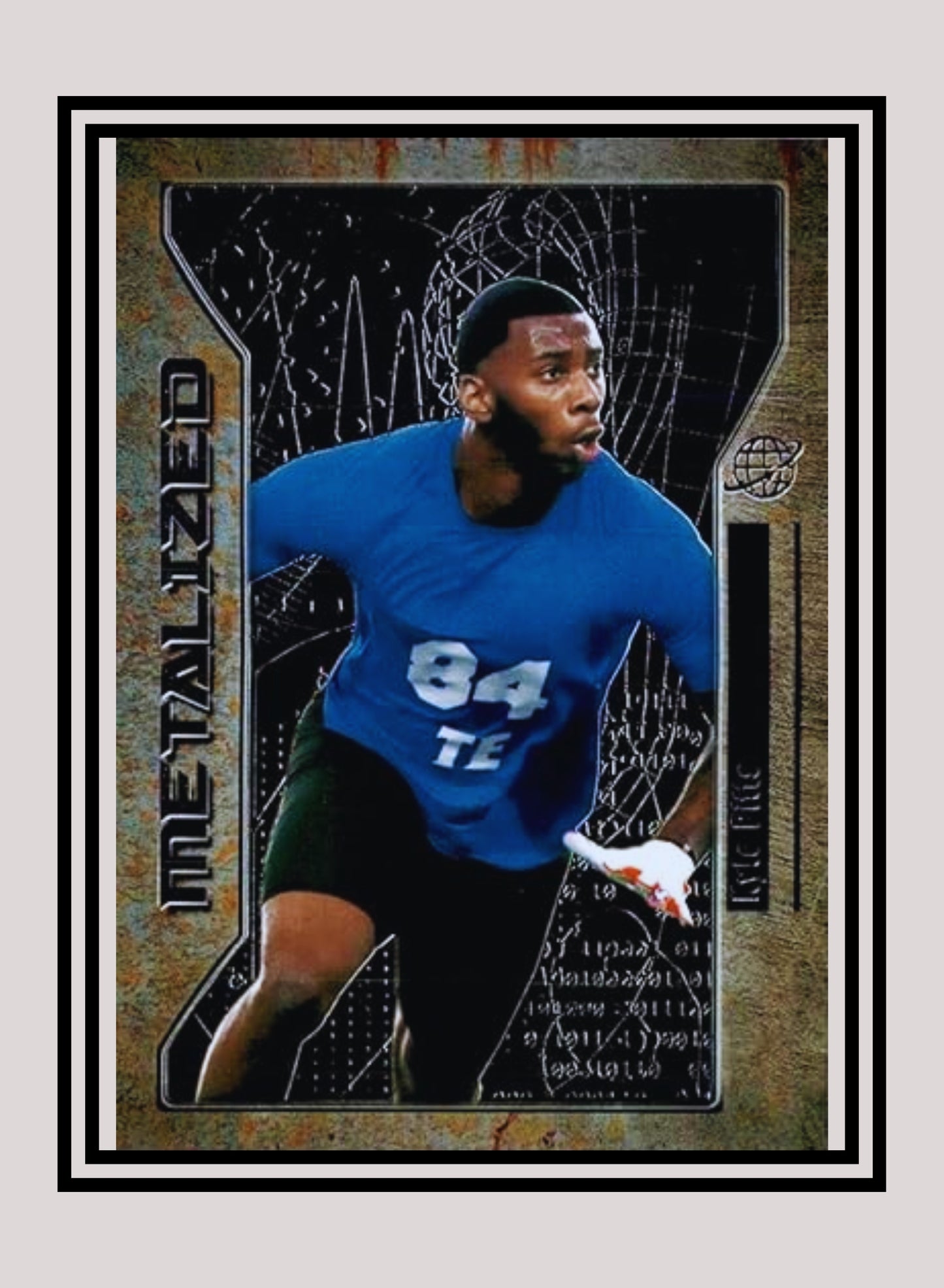 1x Kyle Pitts - Metalized Base (#107 - 2021 Skybox Metal Universe Champions)