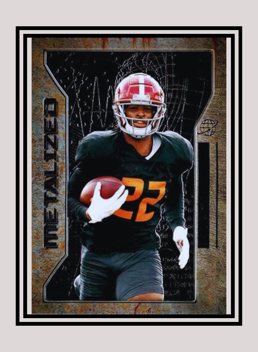1x Najee Harris - Metalized Base (#123 - 2021 Skybox Metal Universe Champions)