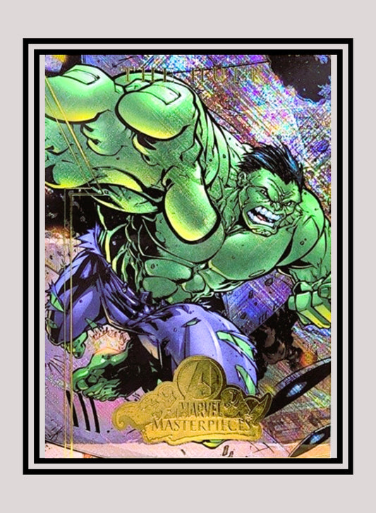 Marvel! 1x The Hulk - Avengers Checklist Holo (A4 - 2008 Upper Deck Marvel Masterpieces Series 2)