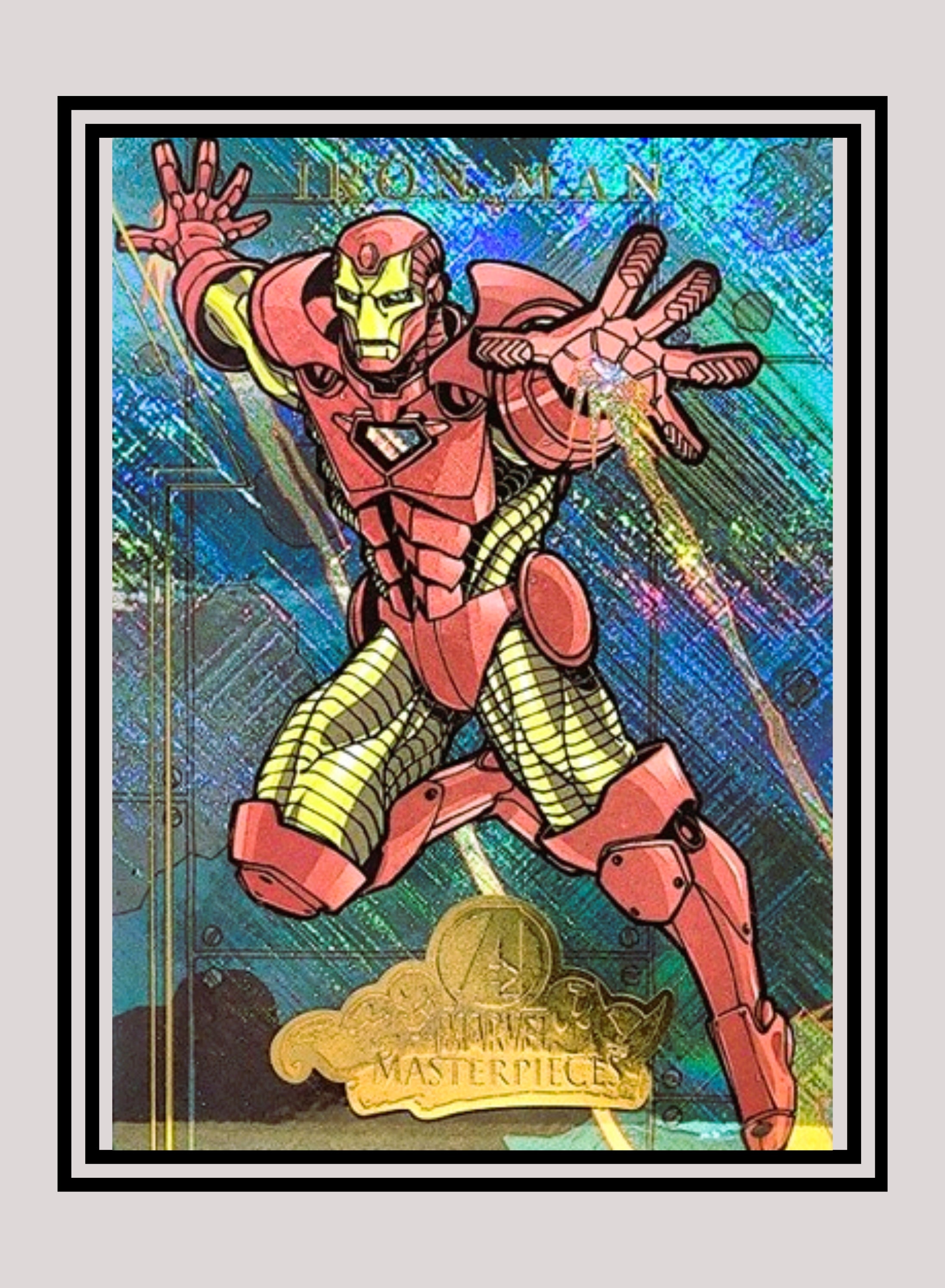 Marvel! 1x Iron Man - Avengers Checklist Holo (A5 - 2008 Upper Deck Ma ...