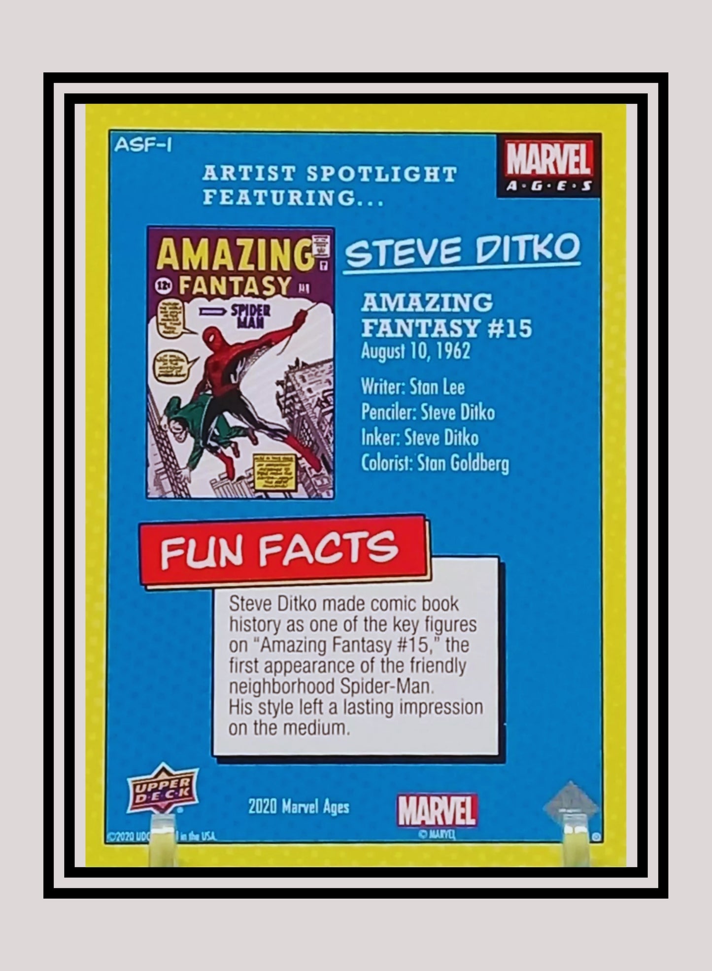 Marvel! 1x Amazing Fantasy #15 - Inserts (ASF-1 - 2020 Upper Deck Marvel Ages)