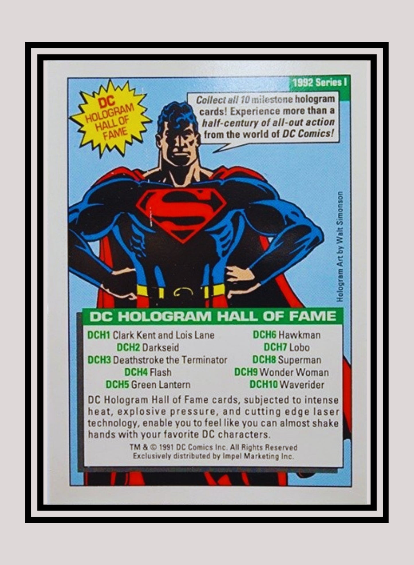 DC! 1x Waverider - Hologram (DCH10 - 1991 Impel DC Cosmic Cards)