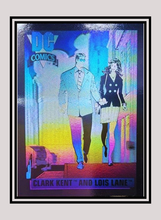 DC! 1x Clark Kent and Lois Lane - Hologram (DCH1 - 1991 Impel DC Cosmic Cards)