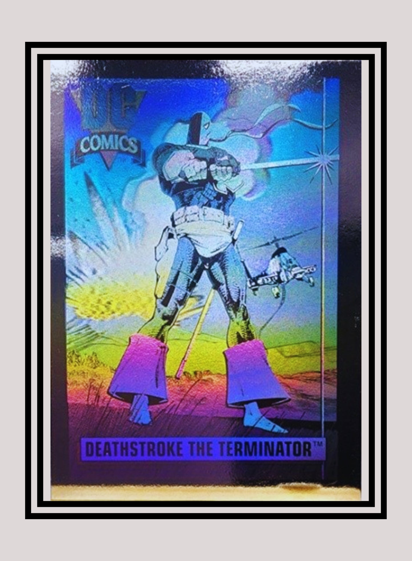 DC! 1x Deathstroke the Terminator - Hologram (DCH3 - 1991 Impel DC Cosmic Cards)