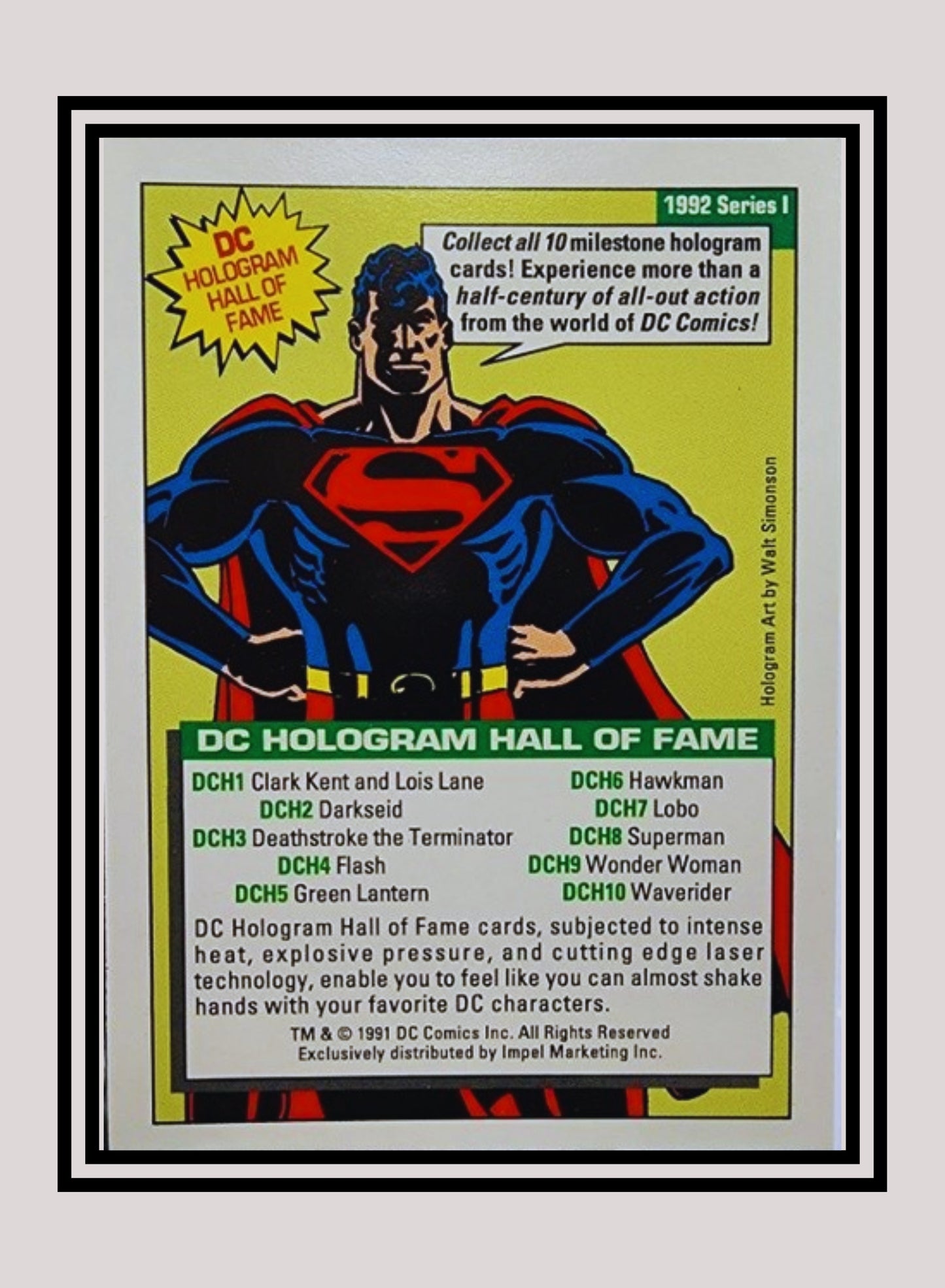 DC! 1x Wonder Woman - Hologram (DCH9 - 1991 Impel DC Cosmic Cards)
