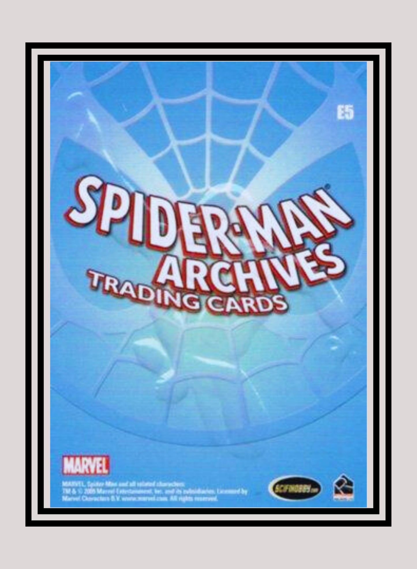 Marvel! 1x E5 Spiderman - Embossed (#E5 - 2009 Rittenhouse Spiderman Archives)