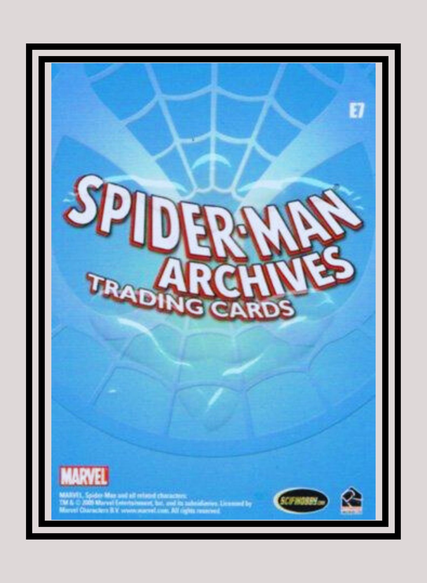 Marvel! 1x E7 Spiderman - Embossed (#E7 - 2009 Rittenhouse Spiderman Archives)