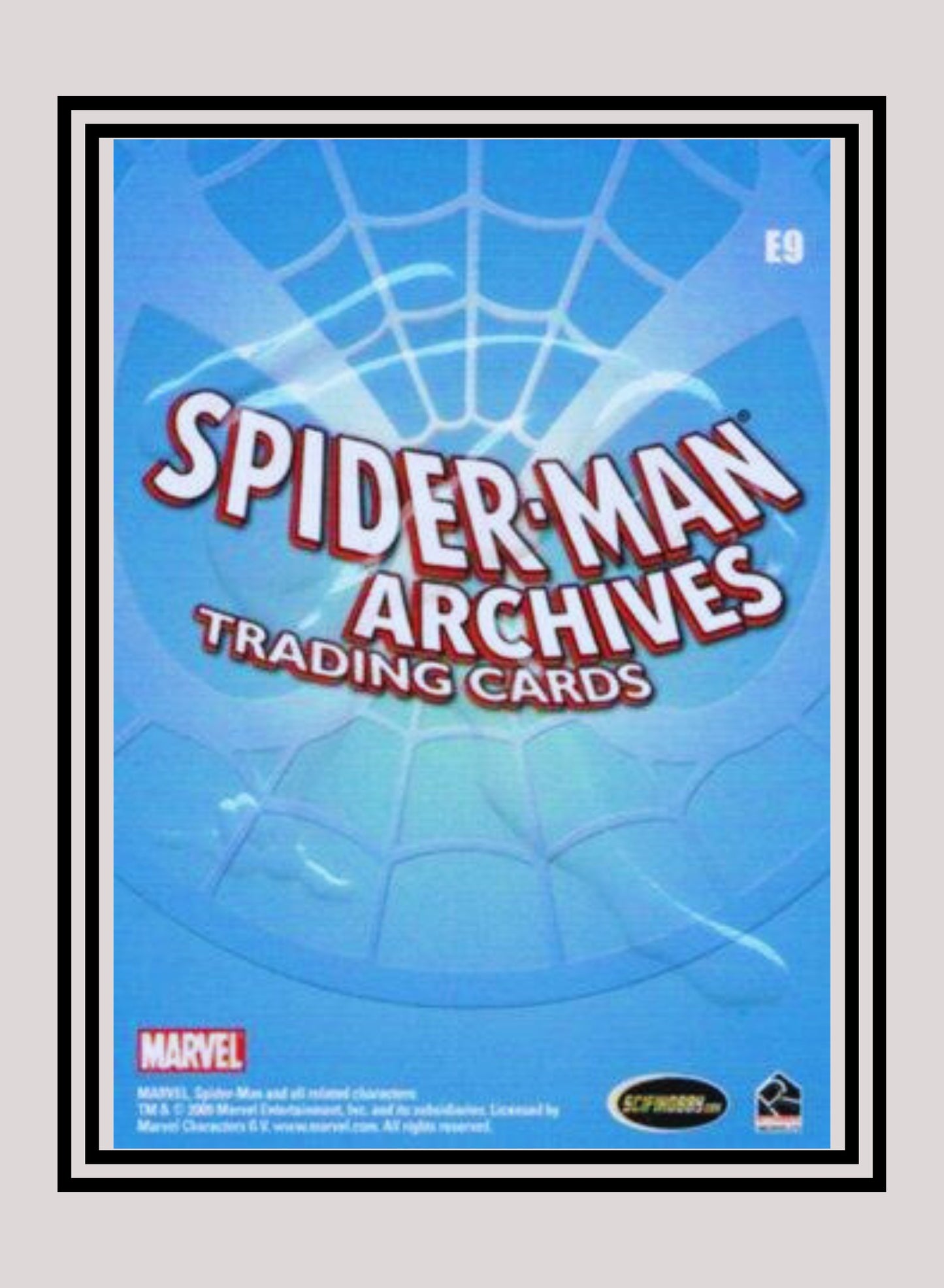 Marvel! 1x E9 Spiderman - Embossed (#E9 - 2009 Rittenhouse Spiderman Archives)