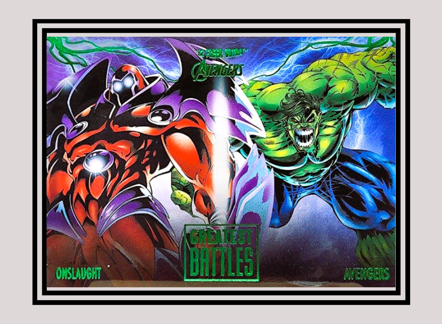 Marvel! 1x Onslaught: Marvel Universe - Base Greatest Battles (#EB-13 - 2022 Fleer Ultra Avengers)