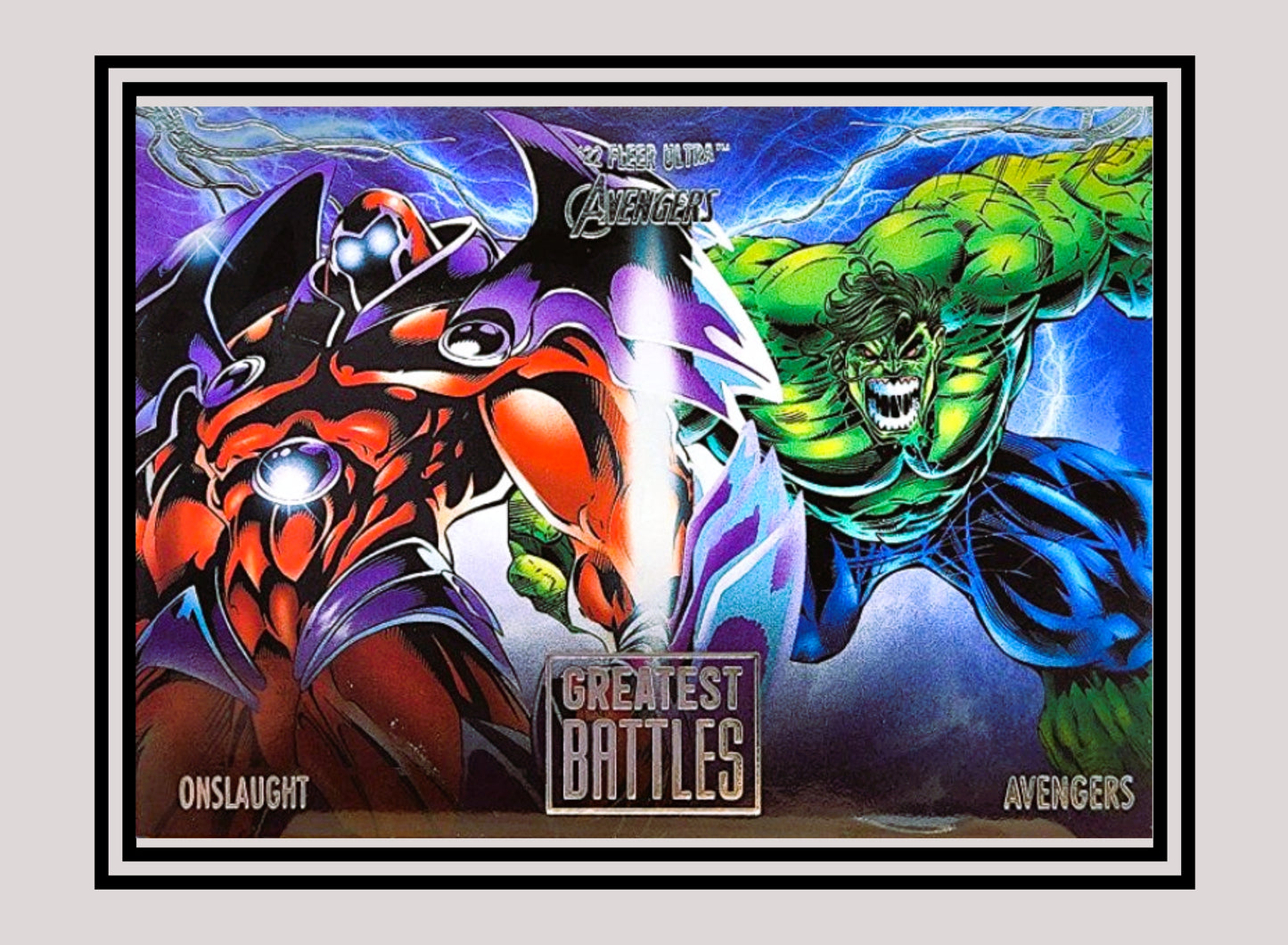 Marvel! 1x Onslaught: Marvel Universe - Base Greatest Battles (#EB-13 - 2022 Fleer Ultra Avengers)