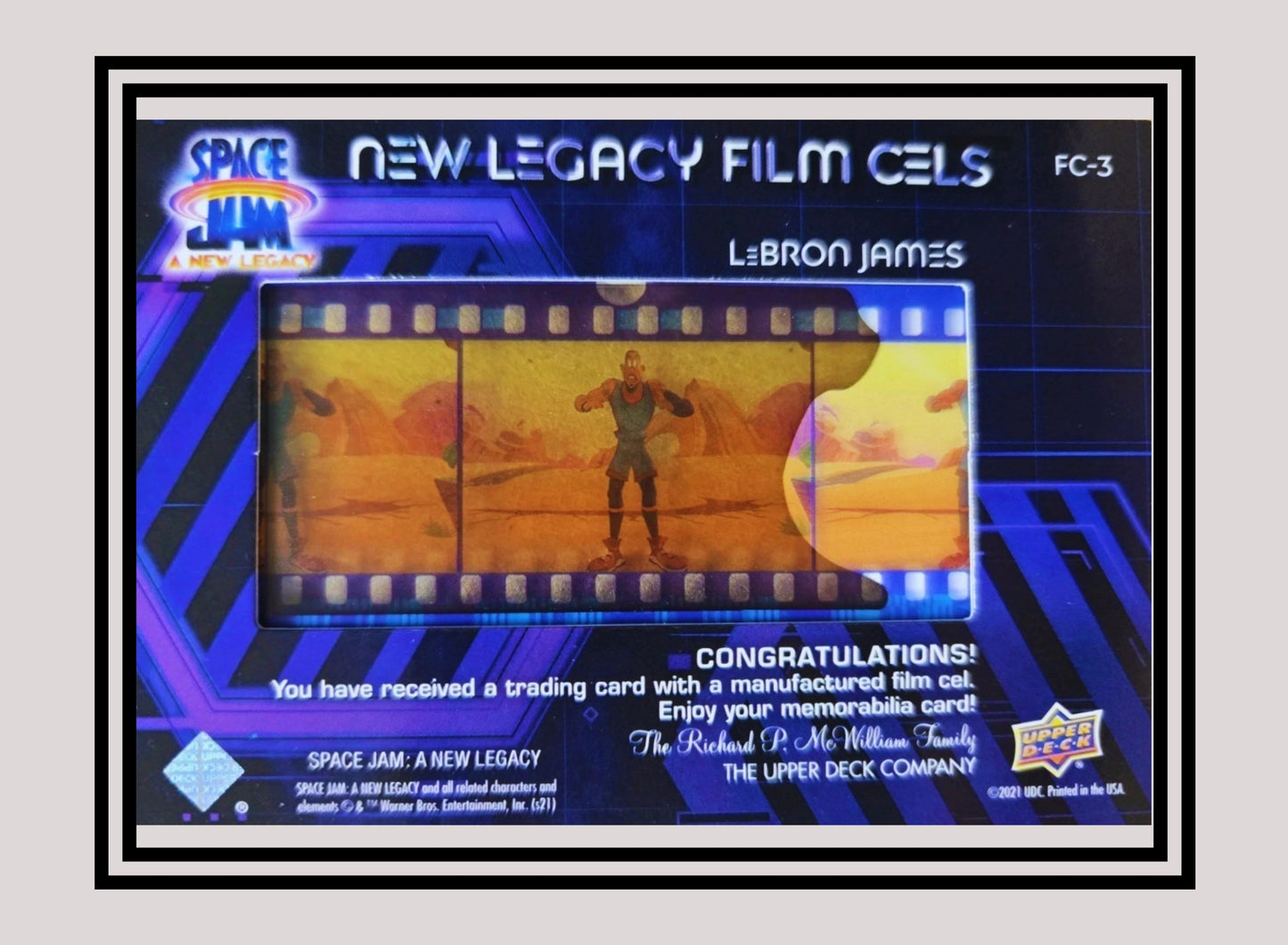 1x LeBron James Cartoon - Film Cels (FC-3 - 2021 Upper Deck Space Jam: A New Legacy)