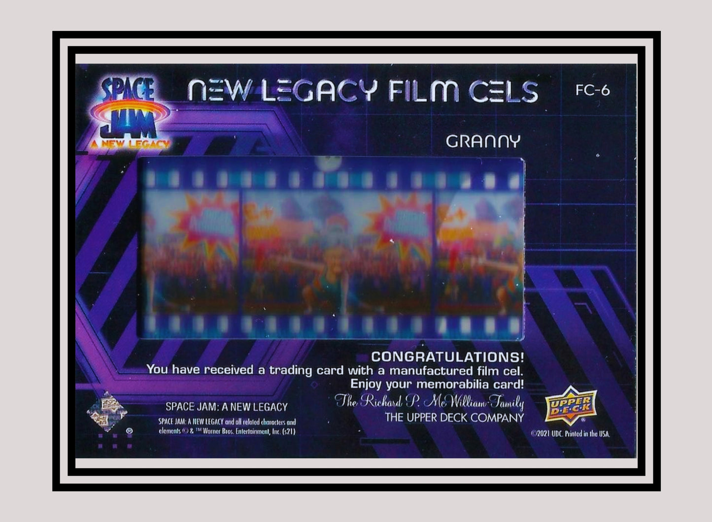 1x Granny - Film Cels (FC-6 - 2021 Upper Deck Space Jam: A New Legacy)