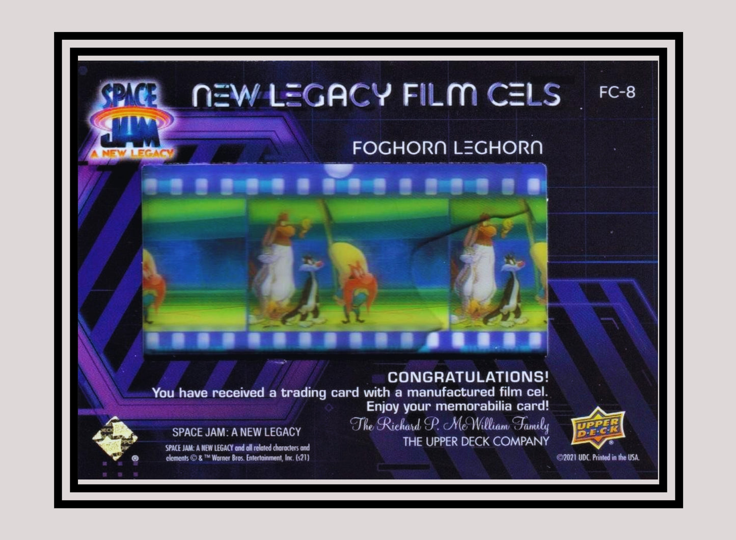 1x Foghorn Leghorn - Film Cels (FC-8 - 2021 Upper Deck Space Jam: A New Legacy)