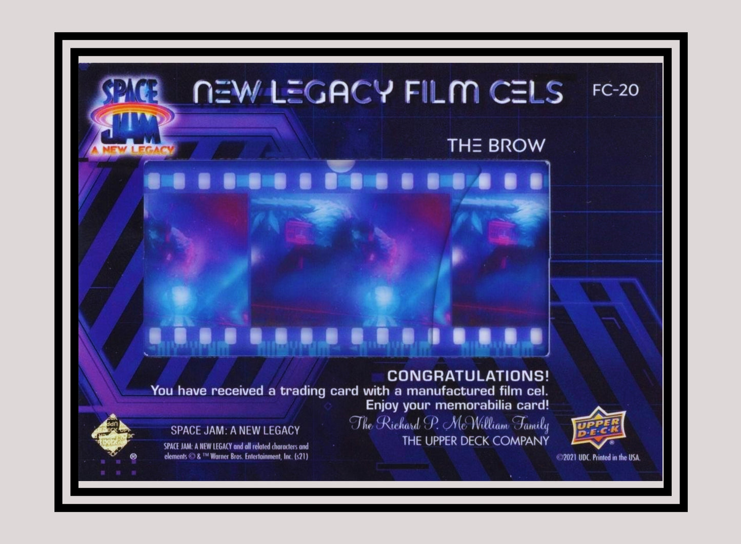 1x The Brow - Film Cels (FC-20 - 2021 Upper Deck Space Jam: A New Legacy)