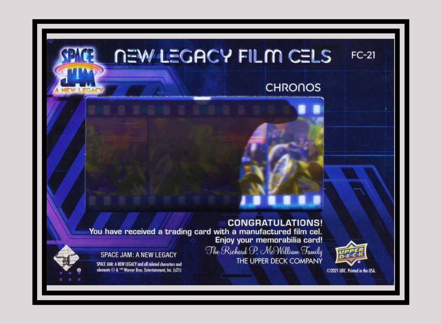 1x Chronos - Film Cels (FC-21 - 2021 Upper Deck Space Jam: A New Legacy)