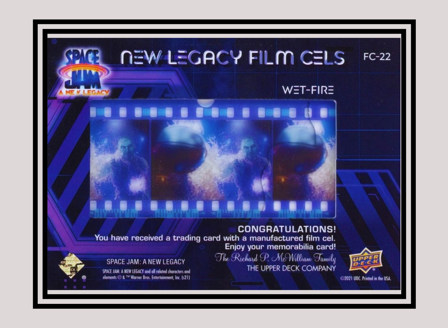 1x Wet-Fire - Film Cels (FC-22 - 2021 Upper Deck Space Jam: A New Legacy)