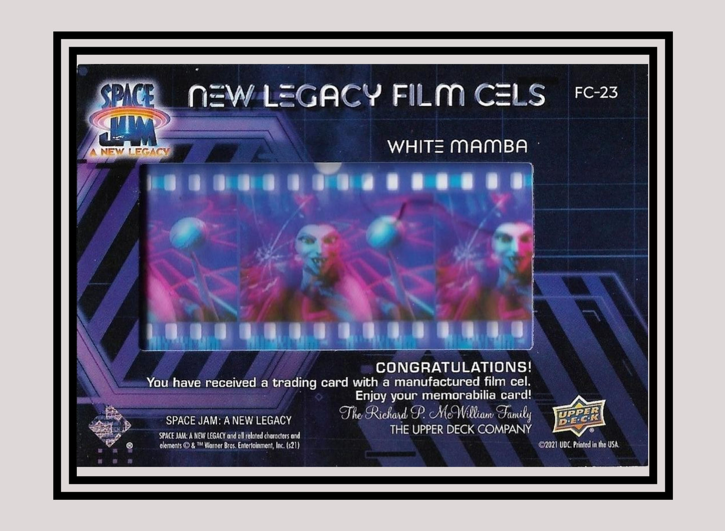 1x White Mamba - Film Cels (FC-23 - 2021 Upper Deck Space Jam: A New Legacy)