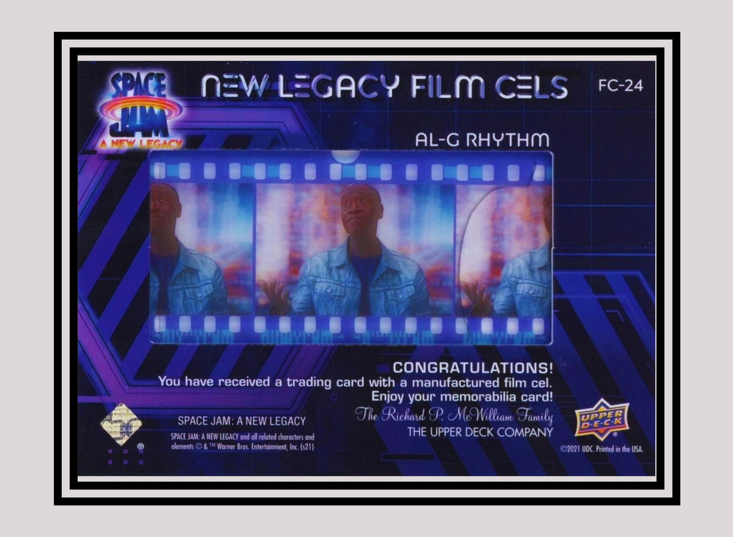 1x Al-G Rhythm - Film Cels (FC-24 - 2021 Upper Deck Space Jam: A New Legacy)