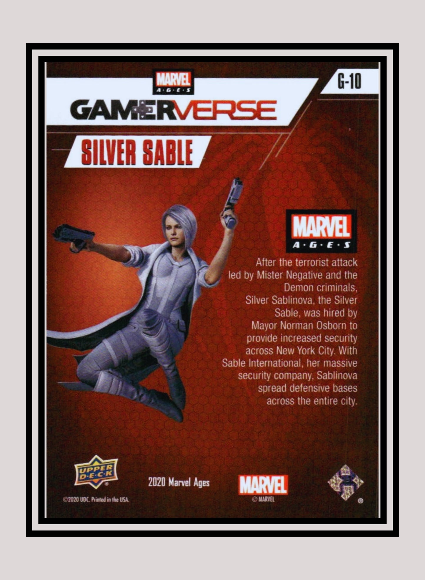 Marvel! 1x Silver Sable - Inserts (G-10 - 2020 Upper Deck Marvel Ages)