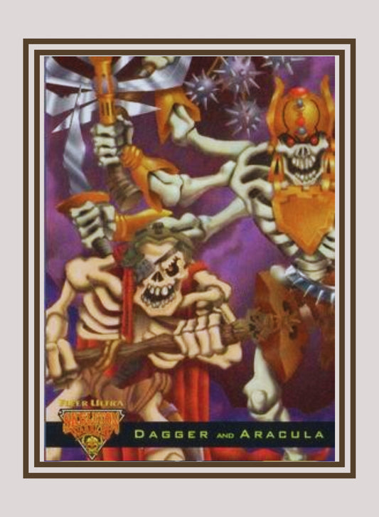 1x Dagger and Aracula - Luma Bone (#03 - 1995 Fleer Ultra Skeleton Warriors)