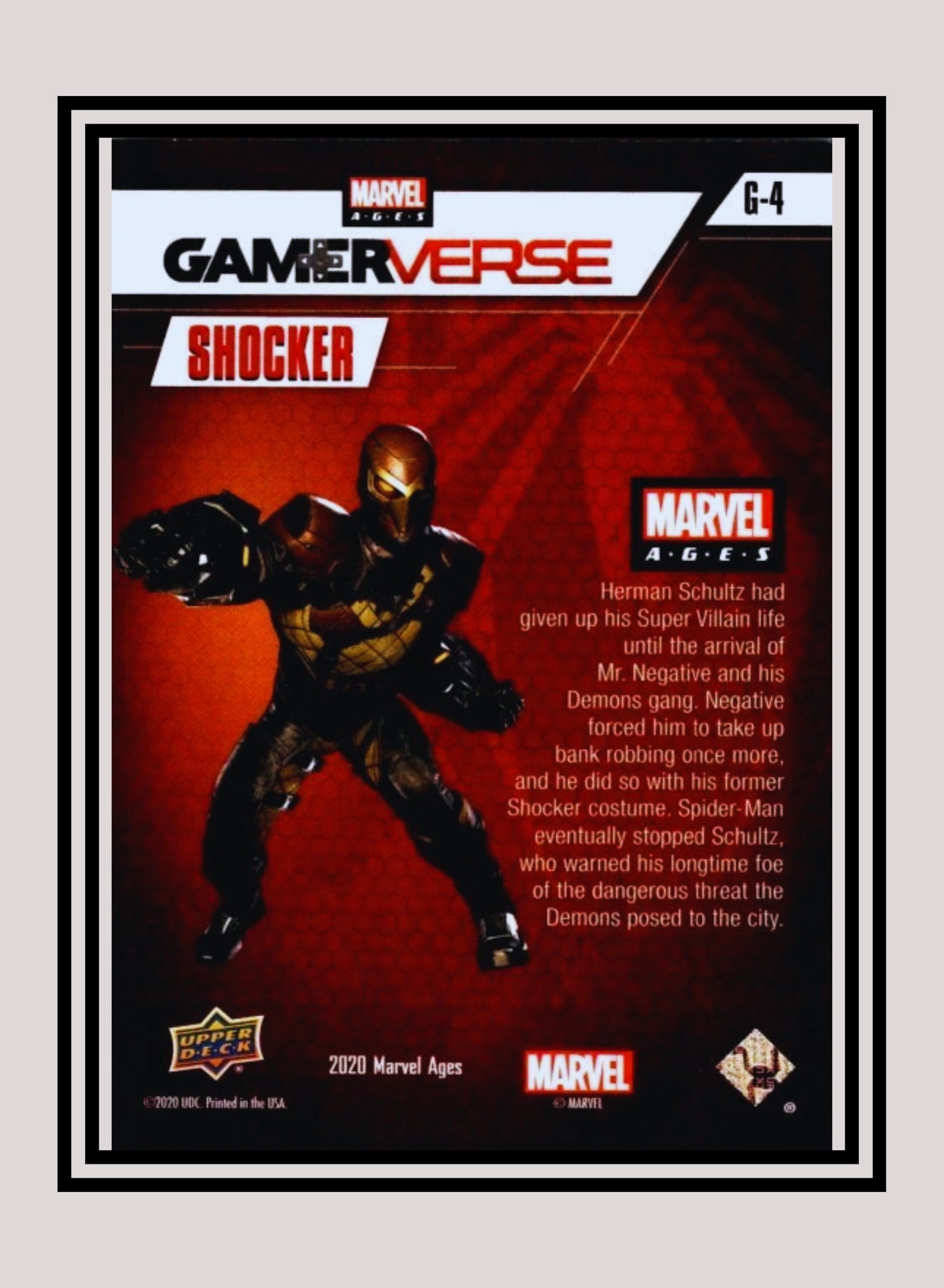 Marvel! 1x Shocker - Inserts (G-4 - 2020 Upper Deck Marvel Ages)