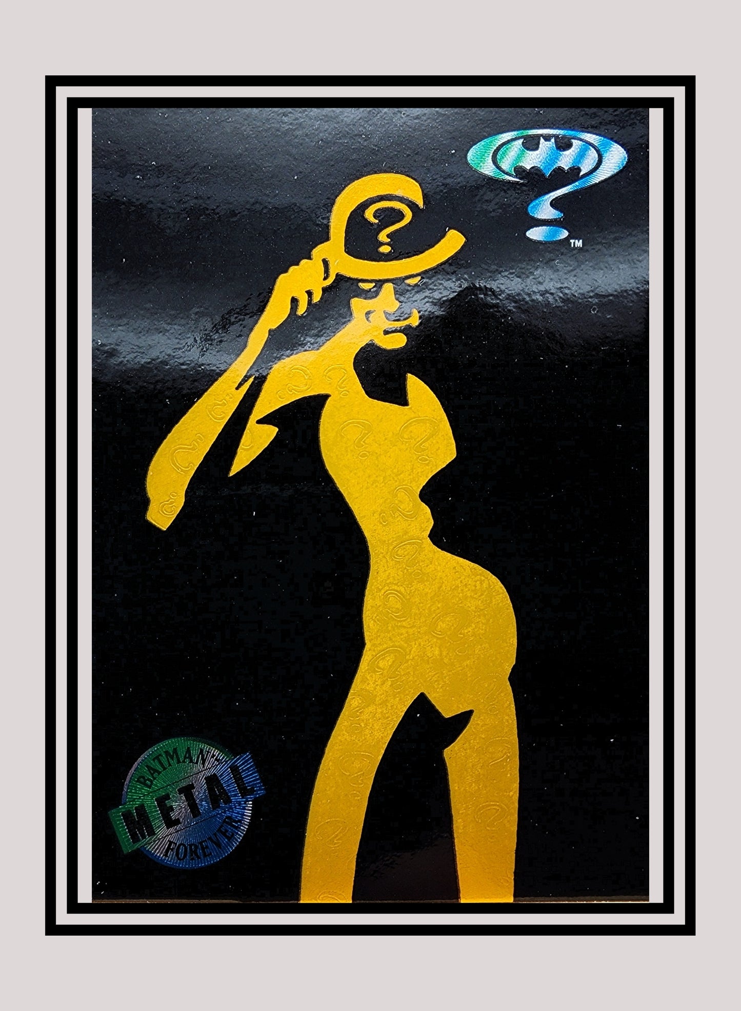 DC! 1x The Riddler - Gold Blaster (#04 - 1995 Fleer Batman Forever Metal)