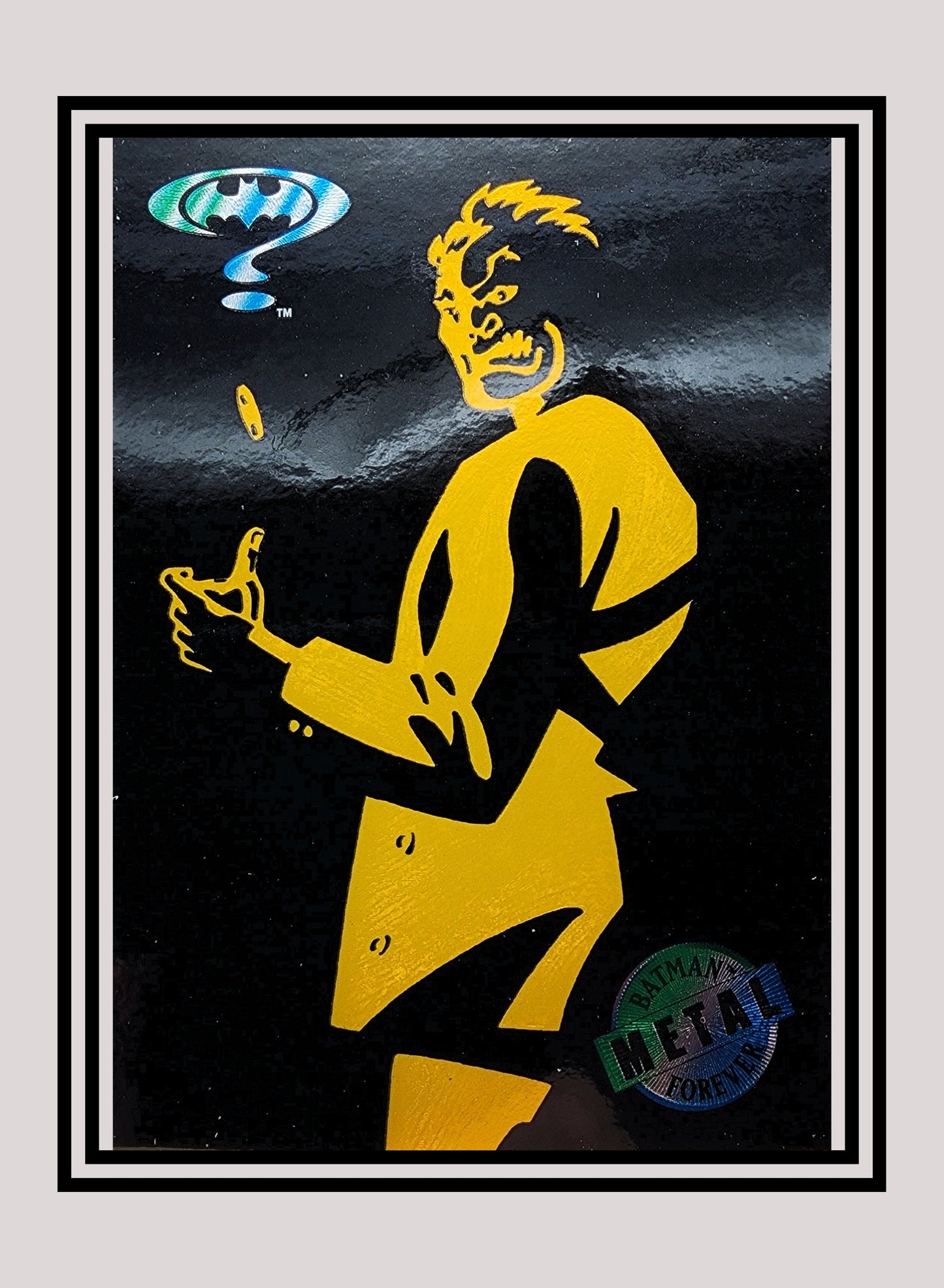 DC! 1x Two-Face - Gold Blaster (#05 - 1995 Fleer Batman Forever Metal)