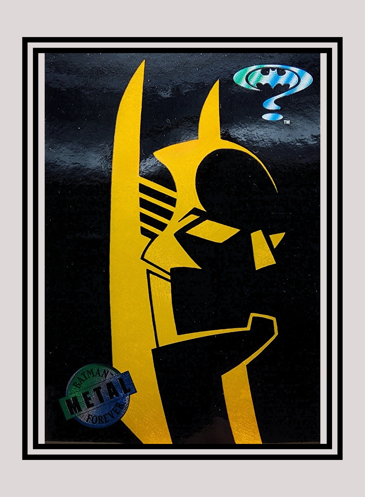 DC! 1x The Dark Knight - Gold Blaster (#06 - 1995 Fleer Batman Forever Metal)