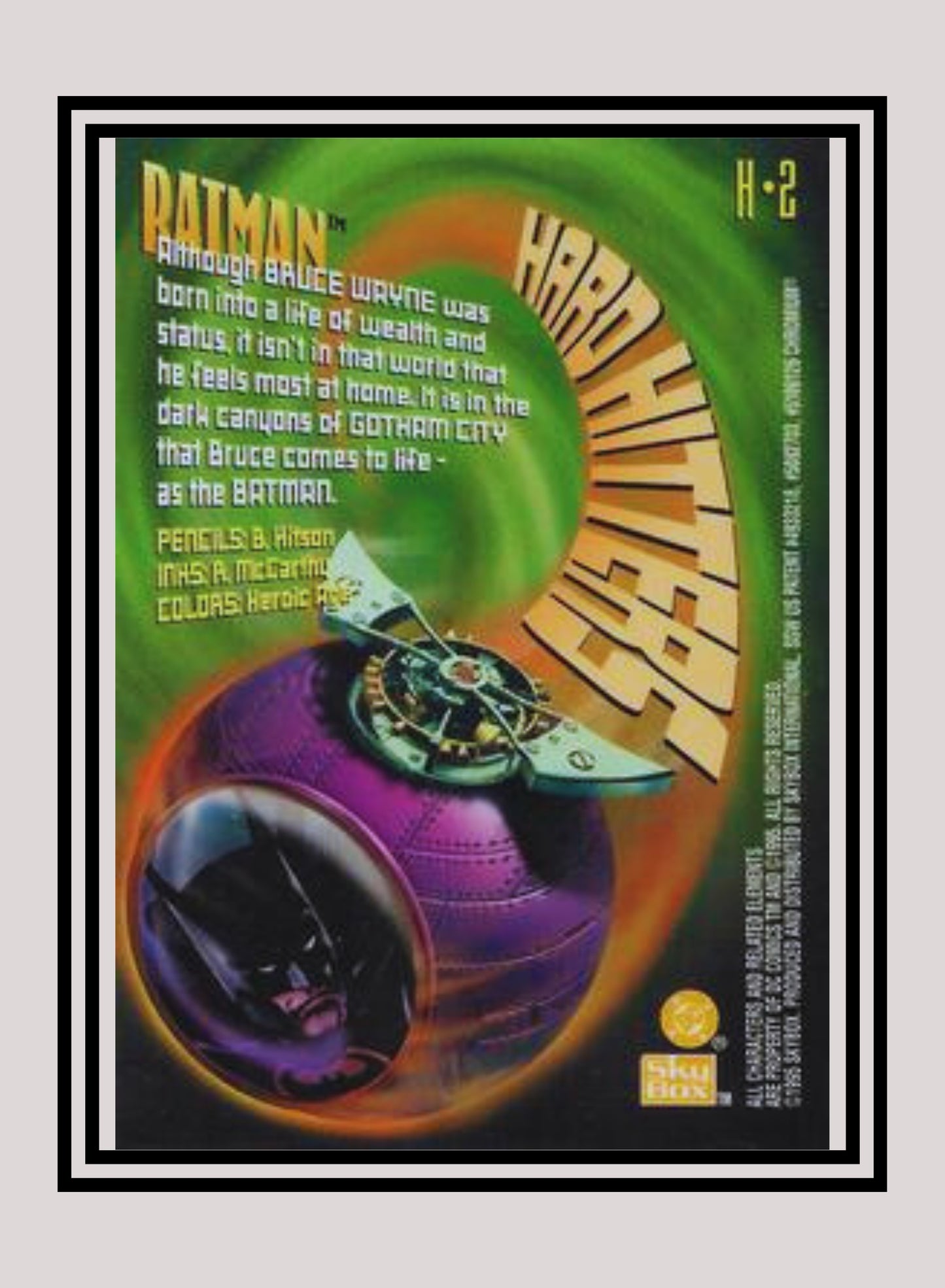 DC! 1x Batman - Hard Hitters Power Chrome (#H02 - 1995 SkyBox DC Power Chrome Legends)