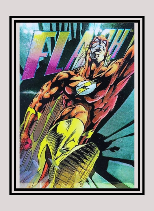 DC! 1x Flash - Hard Hitters Power Chrome (#H05 - 1995 SkyBox DC Power Chrome Legends)