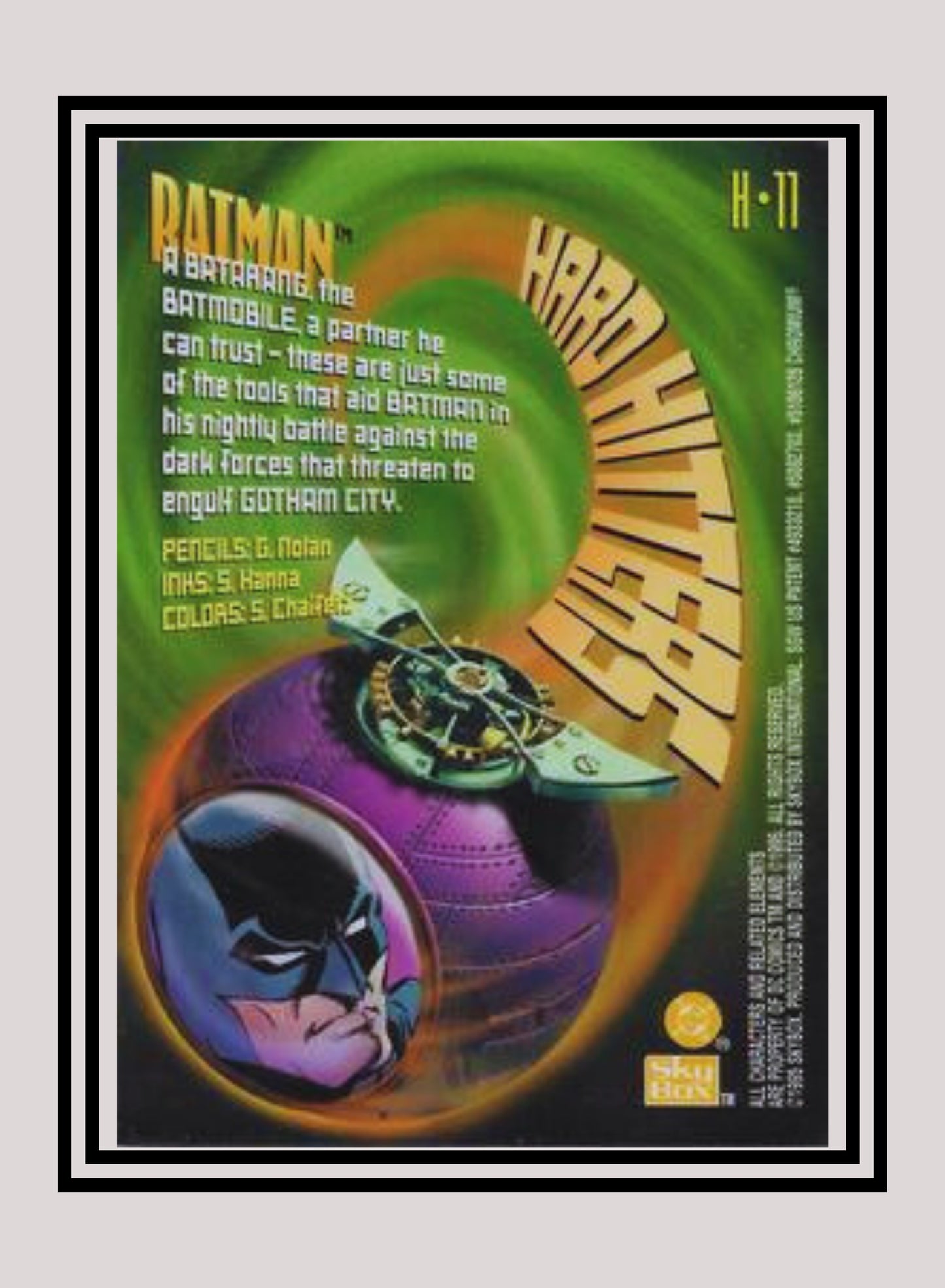 DC! 1x Batman - Hard Hitters Power Chrome (#H11 - 1995 SkyBox DC Power Chrome Legends)