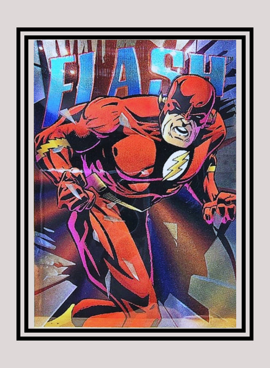 DC! 1x Flash - Hard Hitters Power Chrome (#H14 - 1995 SkyBox DC Power Chrome Legends)