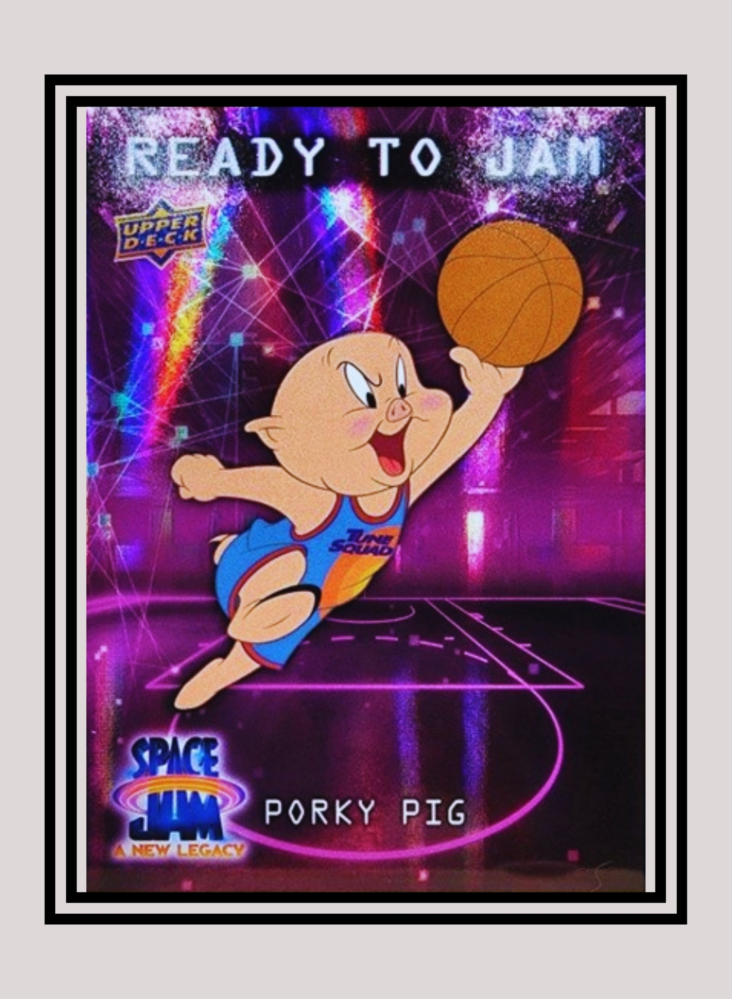 1x Porky Pig - Pink Foil 151/249 (RJ-8 - 2021 Upper Deck Space Jam: A New Legacy)