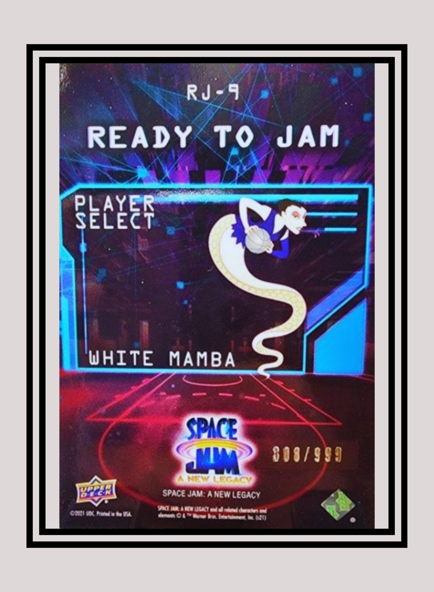 1x White Mamba - Red Foil 308/999 (RJ-9 - 2021 Upper Deck Space Jam: A New Legacy)