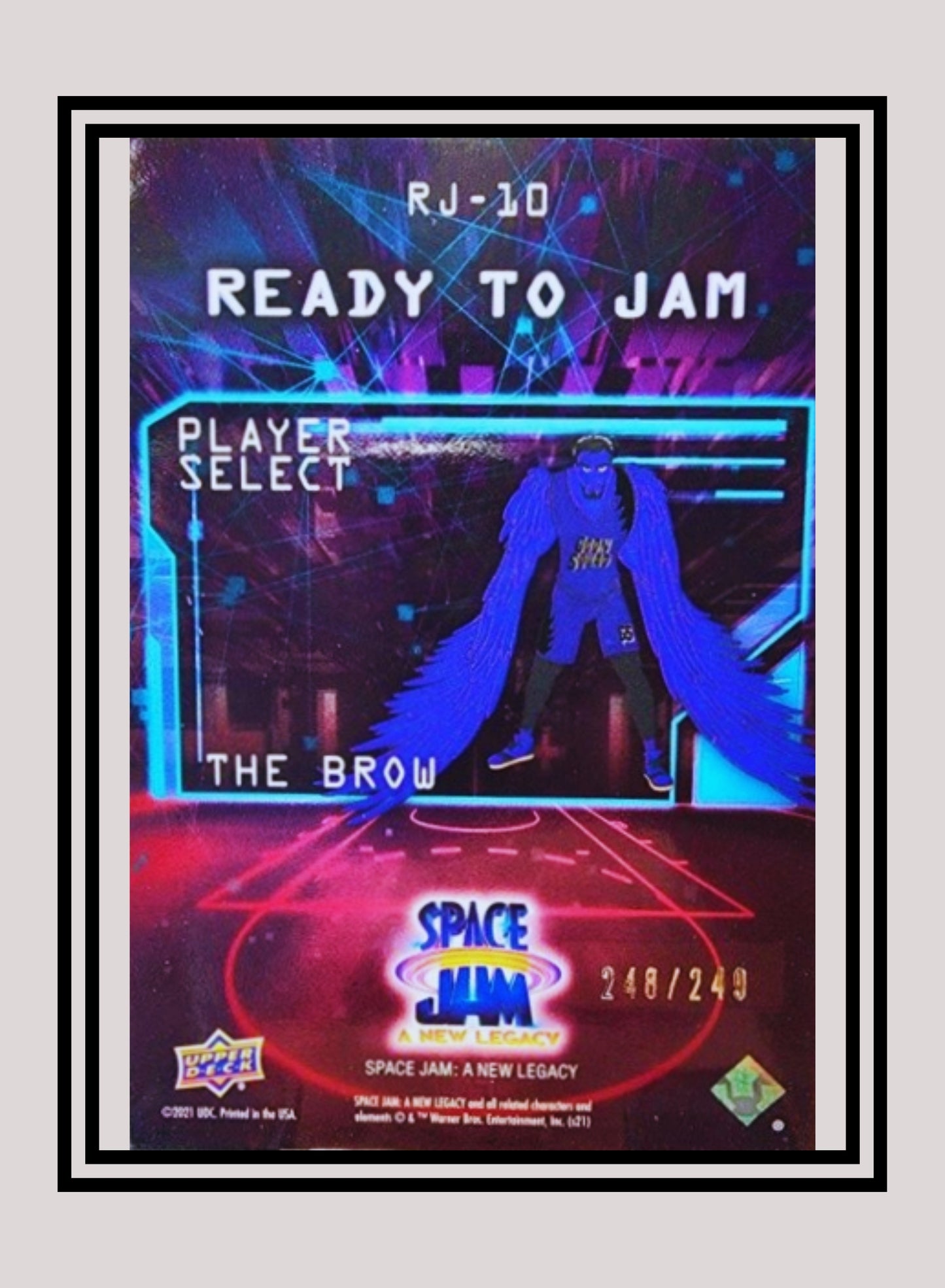 1x The Brow - Pink Foil 248/249 (RJ-10 - 2021 Upper Deck Space Jam: A New Legacy)