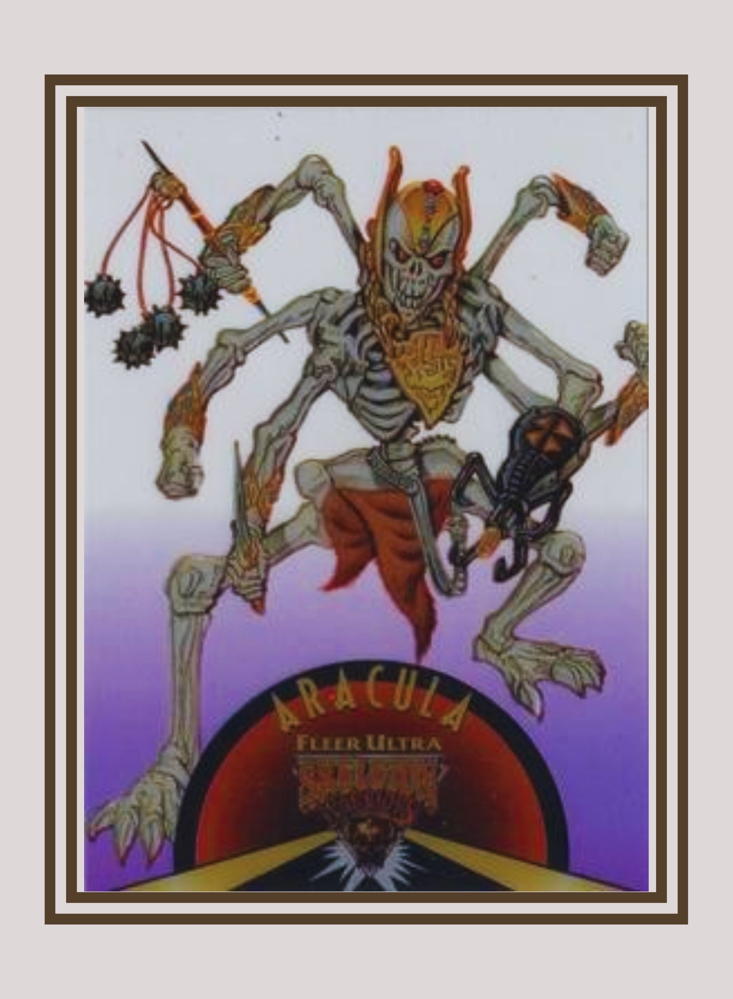 1x Aracula - Suspended Animation (#07 - 1995 Fleer Ultra Skeleton Warriors)