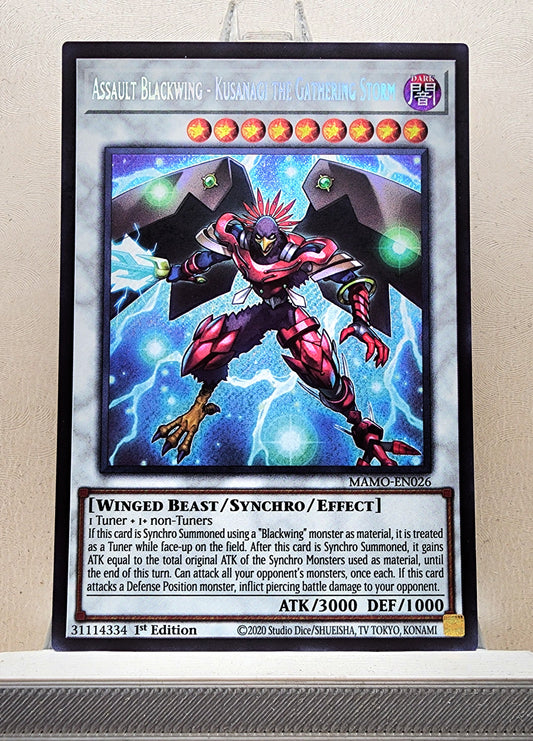 Yugioh! 1x Assault Blackwing - Kusanagi the Gathering Storm (MAMO - Secret Rare) 1st Edition
