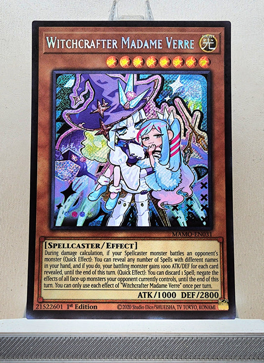 Yugioh! 1x Witchcrafter Madame Verre Chibi Artwork (MAMO - Secret Rare) 1st Edition