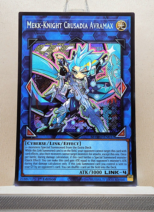 Yugioh! 1x Mekk-Knight Crusadia Avramax Chibi Artwork (MAMO - Secret Rare) 1st Edition