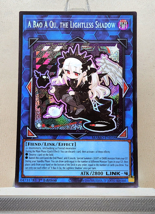 Yugioh! 1x A Bao A Qu, the Lightless Shadow Chibi Artwork (MAMO - Secret Rare) 1st Edition