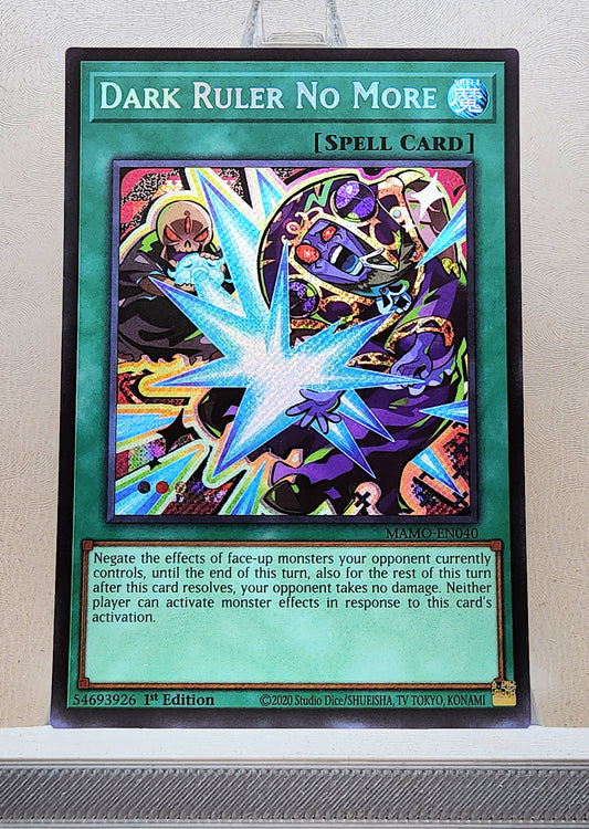 Yugioh! 1x Dark Ruler No More Chibi Artwork (MAMO - Secret Rare) 1st Edition
