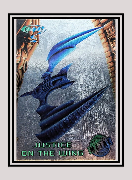 DC! 1x Justice on the Wing - Silver Flasher (#009 - 1995 Fleer Batman Forever Metal)