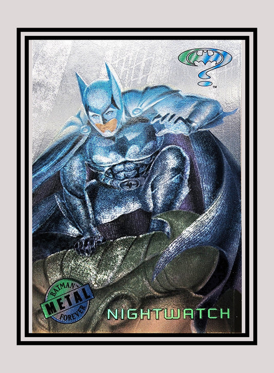 DC! 1x Night Watch - Silver Flasher (#038 - 1995 Fleer Batman Forever Metal)