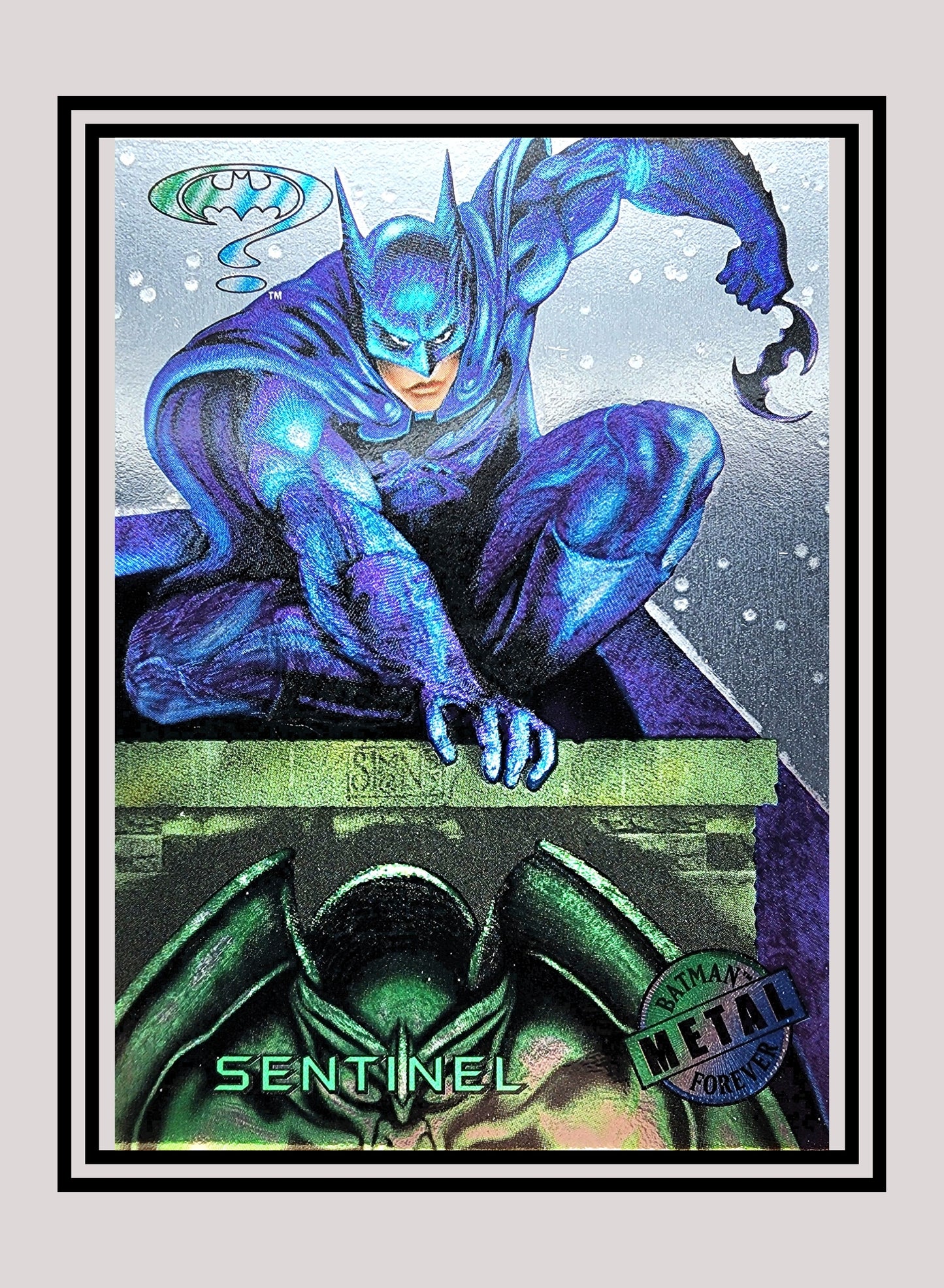 DC! 1x Sentinel - Silver Flasher (#042 - 1995 Fleer Batman Forever Metal)