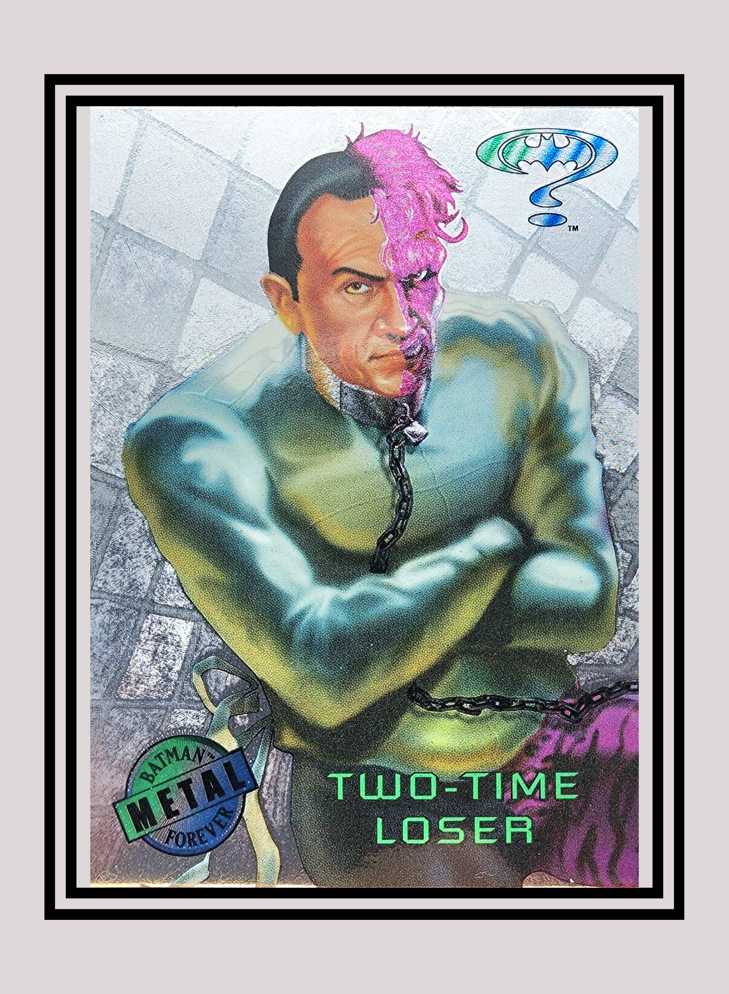 DC! 1x Two-Time Loser - Silver Flasher (#056 - 1995 Fleer Batman Forever Metal)